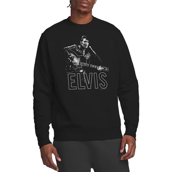 Elvis Presley Unisex Vuxen Gitarr I Hand Tröja M Svart Black M