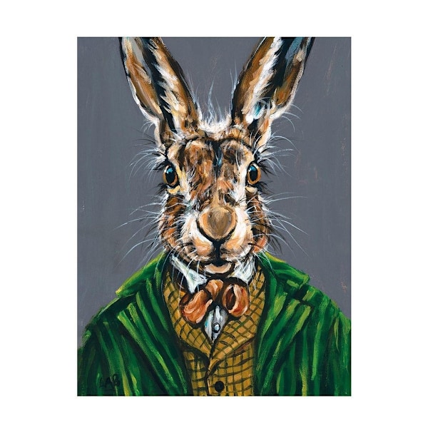 Louise Brown Hartley Pappersutskrift 80cm x 60cm Grå/Grön/Brun Grey/Green/Brown 80cm x 60cm