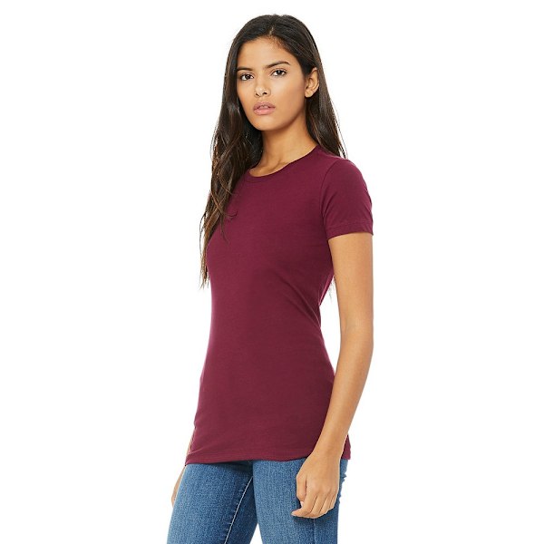 Bella + Canvas Dam/Damer The Favourite T-Shirt M Maroon Maroon M