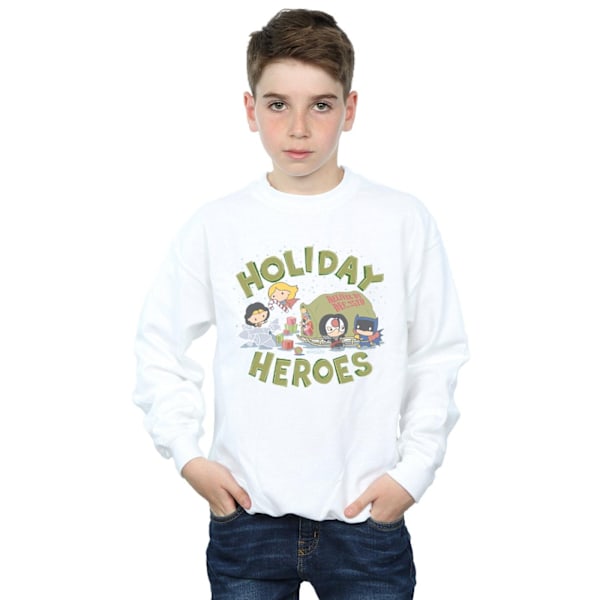 DC Comics Boys Justice League Jul Leverans Sweatshirt 3-4 White 3-4 Years