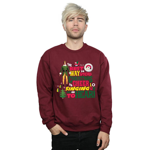 Elf Herr Julglädje Sweatshirt M Bourgogne Burgundy M