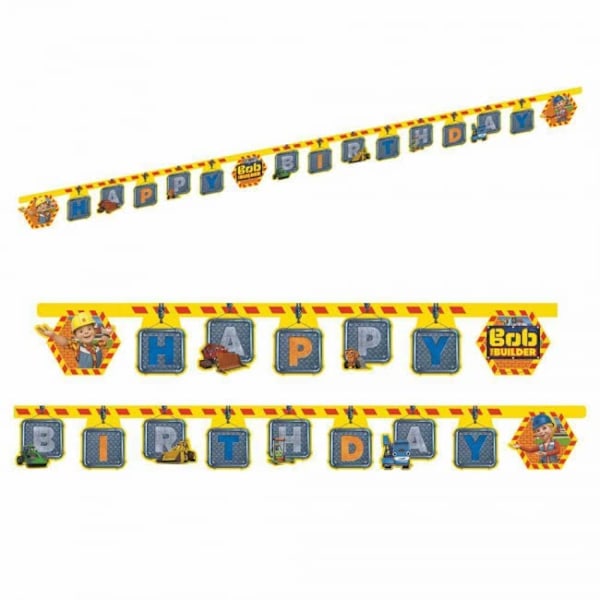 Bob the Builder Grattis på födelsedagen Banner En Storlek Flerfärgad Multicoloured One Size