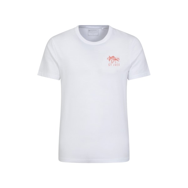 Mountain Warehouse Mens St Ives Printed Organic T-Shirt M White White M