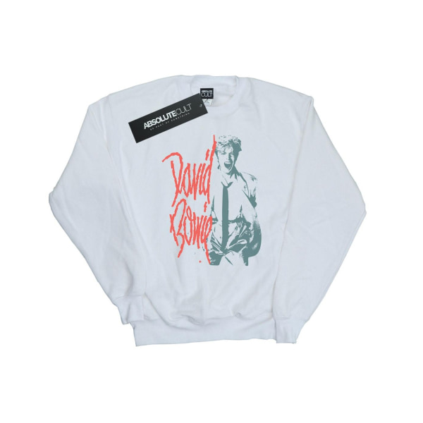 David Bowie Girls Mono Shout Sweatshirt 12-13 år Vit White 12-13 Years