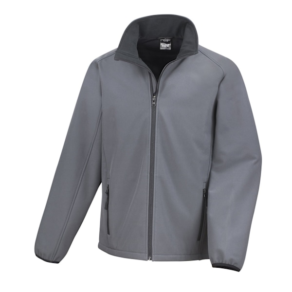 Result Core Mens Printable Soft Shell Jacket 4XL Charcoal/Black Charcoal/Black 4XL