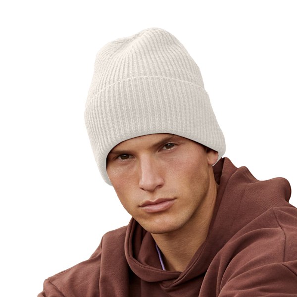 Beechfield Cuffed Recycled Oversized Beanie One Size Oatmeal Oatmeal One Size