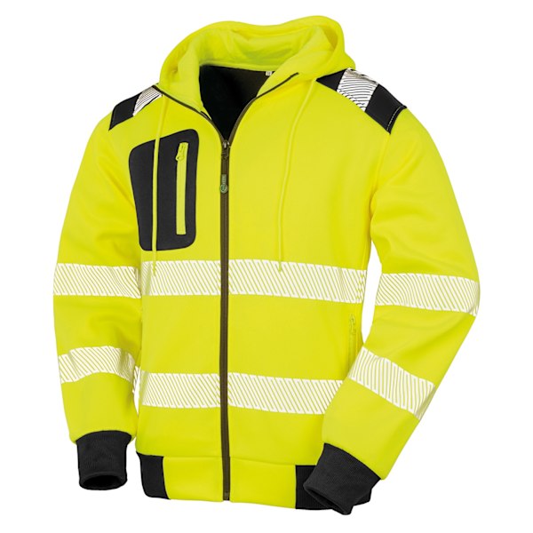 Result Äkta Återvunnen Herr Robust Säkerhets Dragkedja Hoodie M Fluo Fluorescent Yellow M