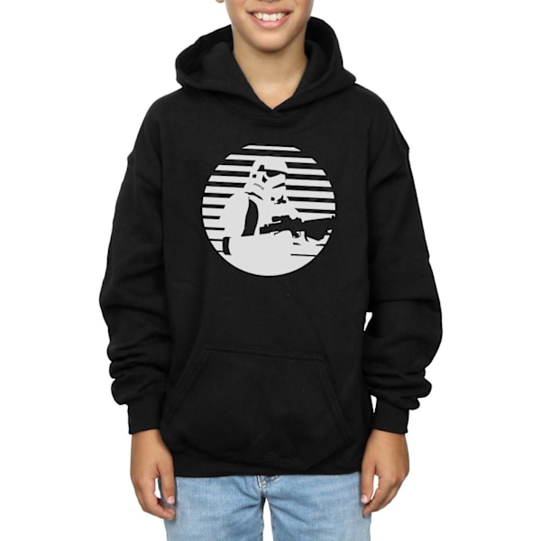 Star Wars Stormtrooper Stripes Hoodie för pojkar 9-11 år Svart Black 9-11 Years