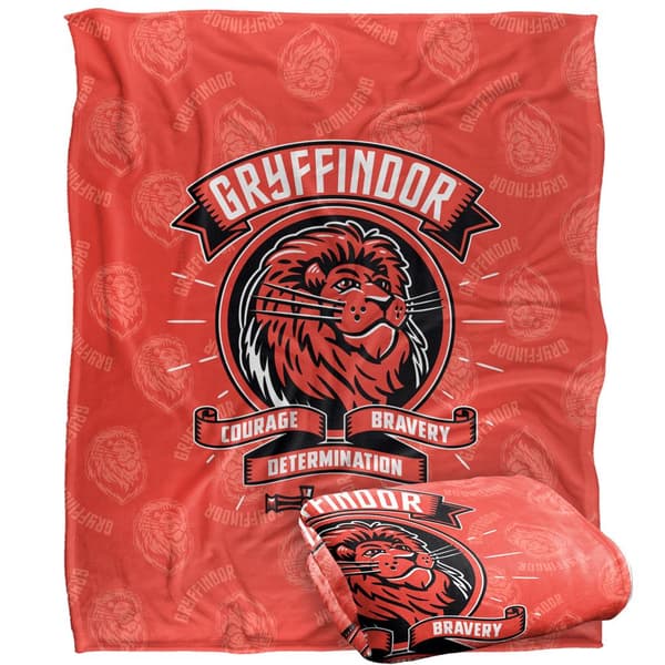 Harry Potter Mod, Tapperhet, Beslutsamhet Gryffindor Filt Multicoloured 50in x 60in