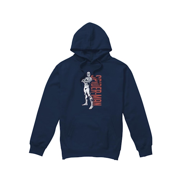 Spider-Man Herr Hero Stance Hoodie XXL Marinblå Navy XXL