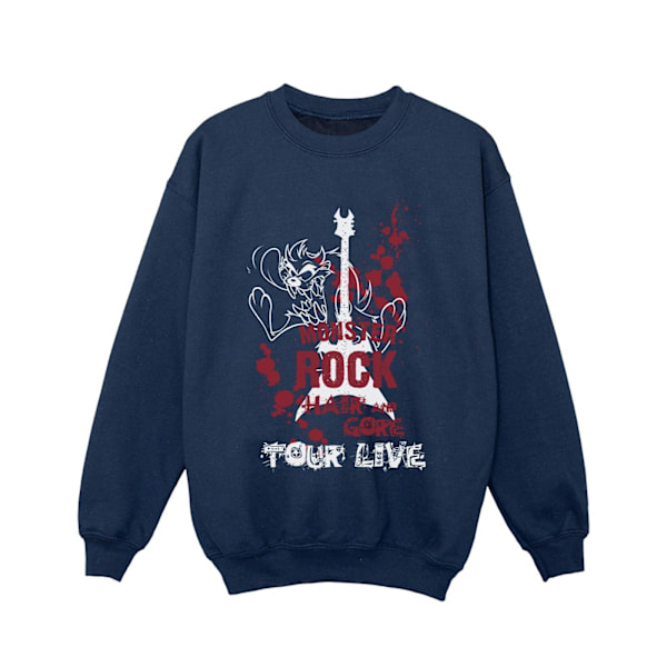 Looney Tunes Girls Taz Monster Rock Sweatshirt 12-13 år Marinblå Navy Blue 12-13 Years