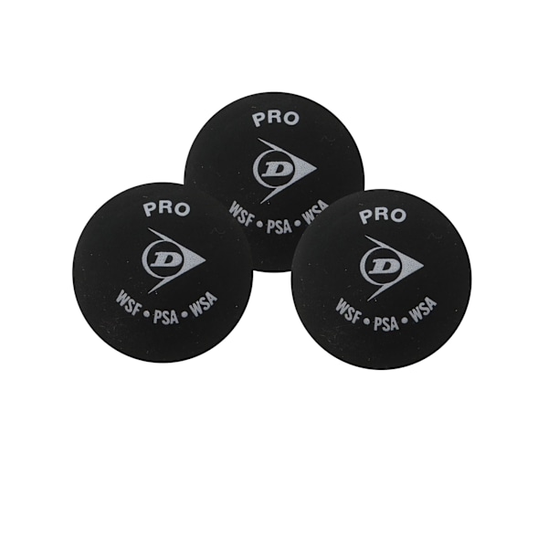 Dunlop Pro Squashbollar (3-pack) One Size Svart Black One Size
