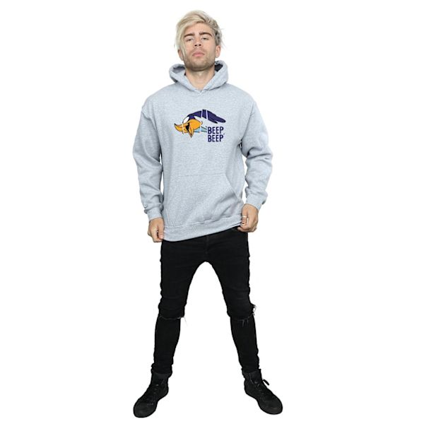 Looney Tunes Mens Road Runner Beep Beep Hoodie M Sports Grey Sports Grey M
