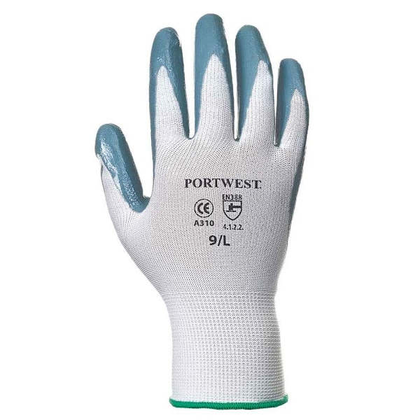 Portwest Unisex Adult A310 Flexo Nitrile Säkerhetshandskar 9 Grå Grey 9