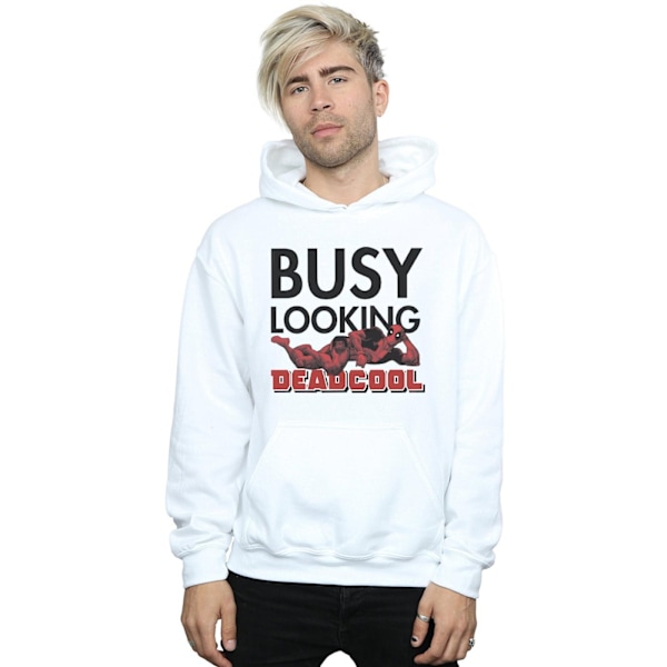 Marvel Mens Deadpool Busy Looking Deadcool Hoodie 4XL Vit White 4XL