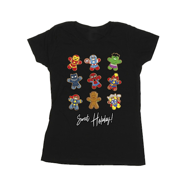 Marvel Womens/Ladies Gingerbread Avengers Bomull T-shirt M Svart Black M