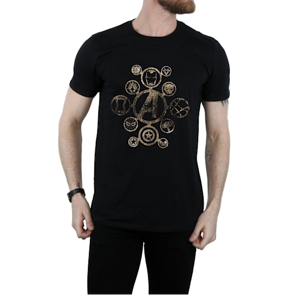Avengers Infinity War Herr Ikoner Bomull T-shirt S Svart Black S