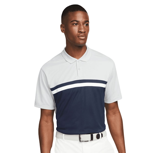 Nike Victory Dri-FIT Golf Polo Shirt L Light Smoke Grey/Obsidian Blue för män Light Smoke Grey/Obsidian Blue L