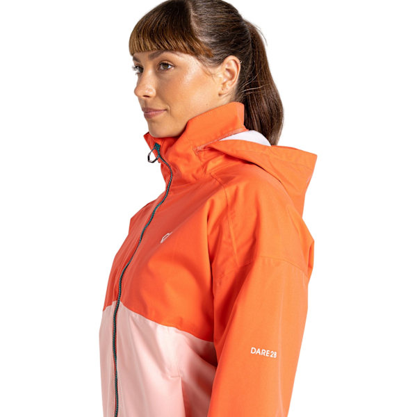 Dare 2B Dam/Kvinnor Trail Färgblock Vattentät Jacka 14 UK Neon Peach 14 UK