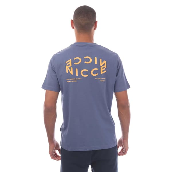 Nicce Tanetta Logo T-shirt för män, L Blå Blue L