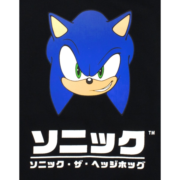 Sonic The Hedgehog Huvtröja för barn/barn 11-12 år Svart/Blå Black/Blue 11-12 Years