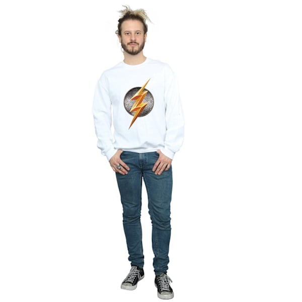 DC Comics Justice League Movie Flash Emblem Sweatshirt XXL White XXL