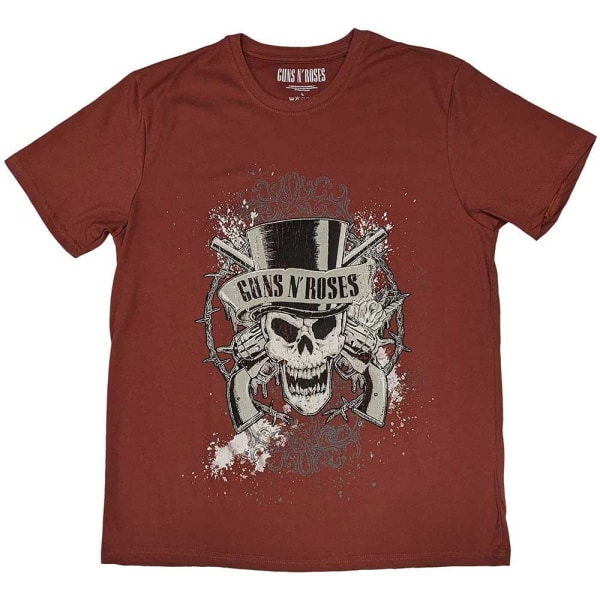 Guns N Roses Unisex Vuxen Faded Skull T-shirt L Röd Red L