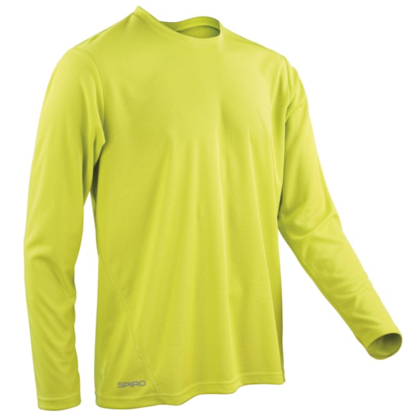 Spiro Herr Sports Snabbtorkande Långärmad Funktionströja M L Lime Green M