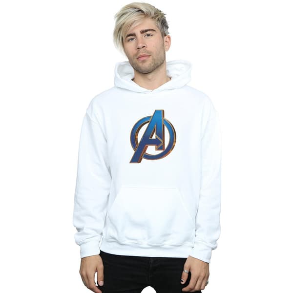 Marvel Herr Avengers Endgame Heroic Logo Hoodie S Vit White S