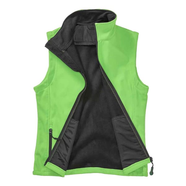 Result Herr Core Printable Soft Shell Bodywarmer L Vivid Green/ Vivid Green/Black L