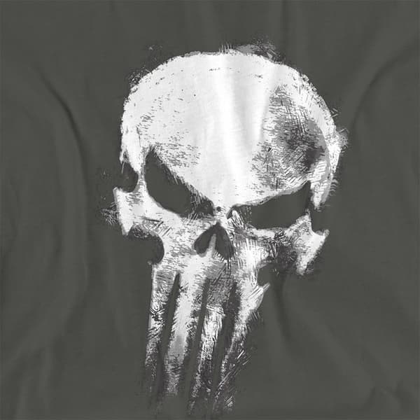 Daredevil Dam/Dam Born Again Punisher Skull T-Shirt S Ljus Light Graphite S