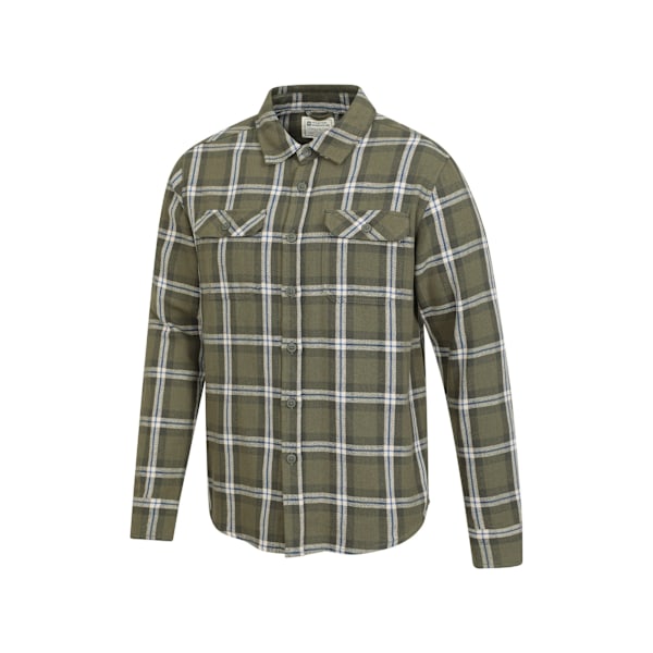 Mountain Warehouse Herr Clyde Rutig Skjorta XS Khaki Grön Khaki Green XS