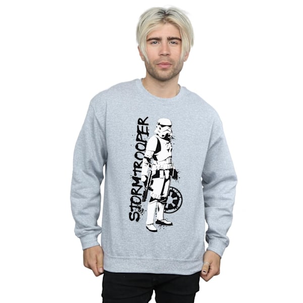 Star Wars Herr The Mandalorian Splat Stormtrooper Sweatshirt 4X Sports Grey 4XL