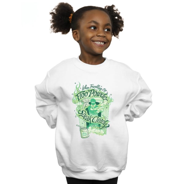 Harry Potter Girls Floo Powder Sweatshirt 7-8 år Vit White 7-8 Years