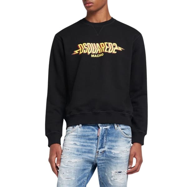 DSquared2 Unisex Vuxen Macho Logo Sweatshirt S Svart Black S