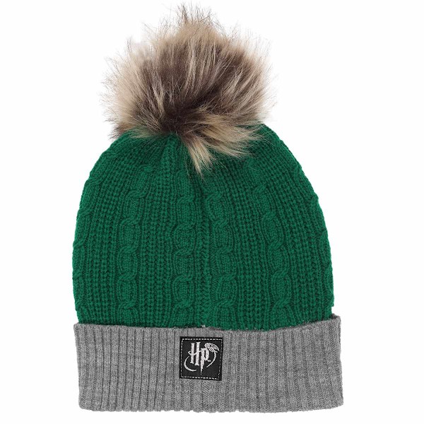 Harry Potter Slytherin Pom Pom Beanie One Size Grön/Grå Green/Grey One Size