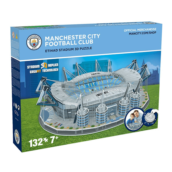 Manchester City FC Stadium 3D-pussel En storlek Flerfärgad Multicoloured One Size
