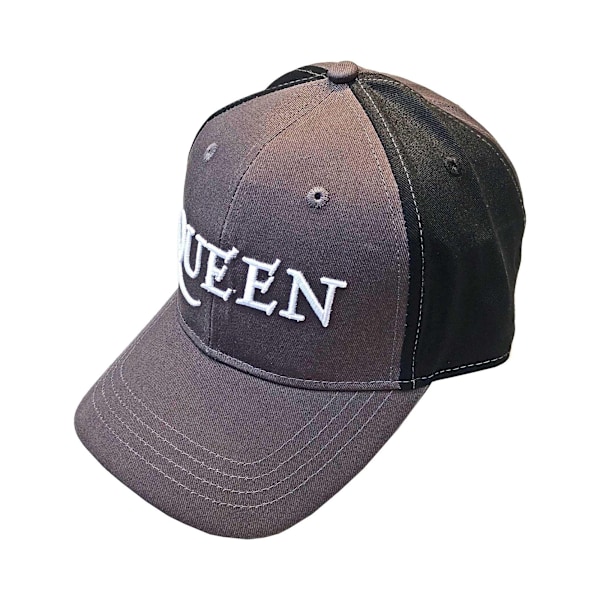 Queen Unisex Vuxen Tvåfärgad Logotyp Baseballkeps En Storlek Kol Charcoal Grey/Black One Size
