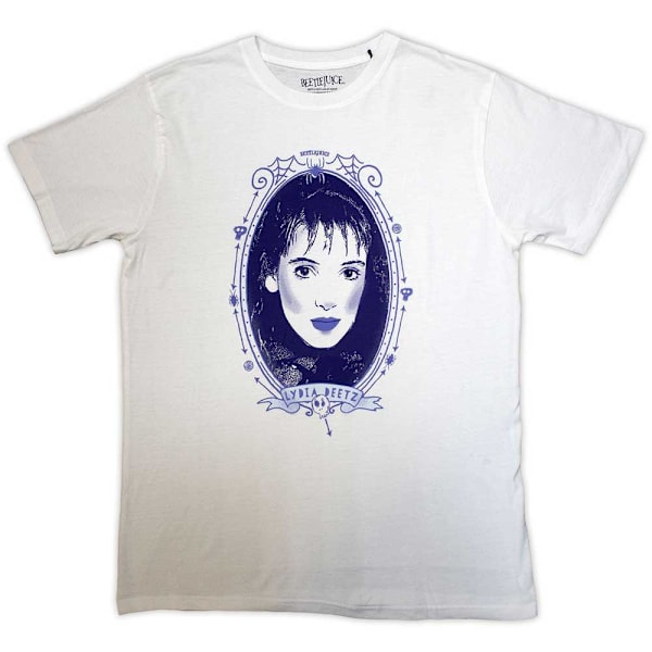 Beetlejuice Unisex Vuxen Lydia Deetz Ram T-Shirt XL Vit White XL