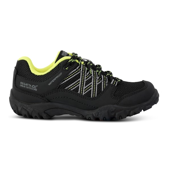 Regatta Edgepoint Vattentäta Vandringskängor för Barn 4 UK Black/Lime Punch 4 UK