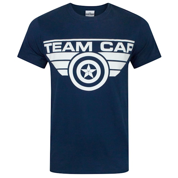 Captain America Civil War Team Cap T-shirt 2XL Blå Blue 2XL