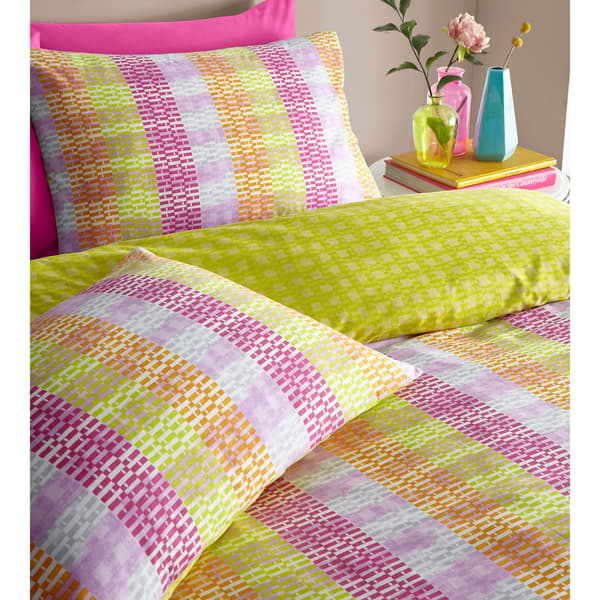 Furn Neola Neon Påslakanset Dubbel Multifärgad Multicoloured Double