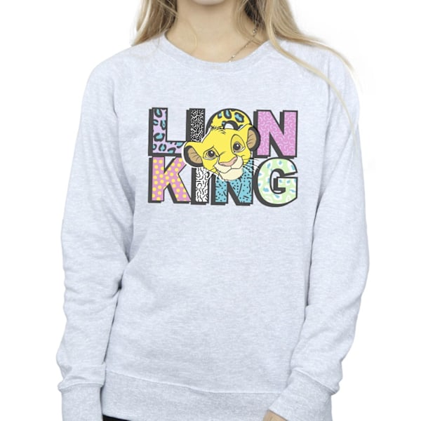 Disney Dam/Kvinnor Lejonkungen Mönster Logo Sweatshirt S Sp Sports Grey S