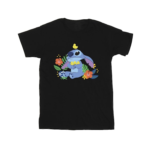 Disney Girls Lilo & Stitch Birds Bomull T-shirt 12-13 År Svart Black 12-13 Years