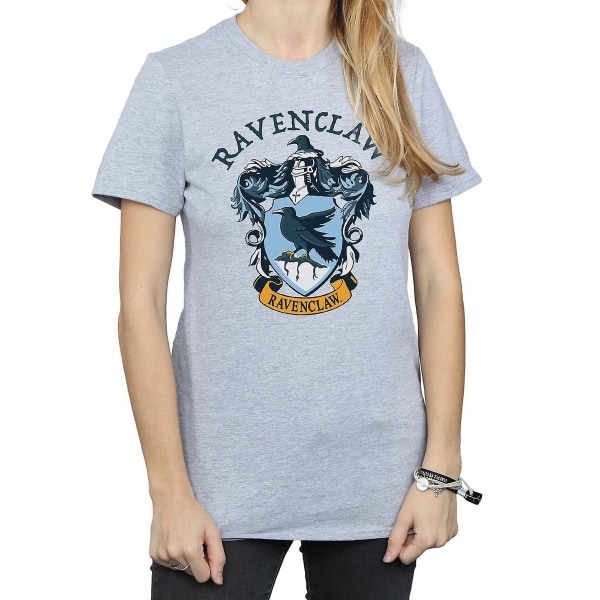 Harry Potter Dam/Kvinnor Ravenclaw Boyfriend T-Shirt S Sport Sports Grey S