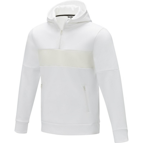 Elevate Life Mens Sayan Halv Zip Hoodie L Vit White L