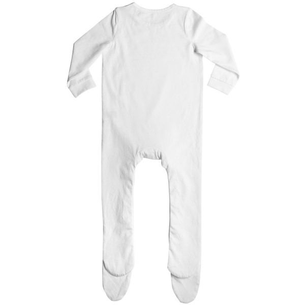 Larkwood Babies Organic Sleepsuit 0-3 Months Vit White 0-3 Months