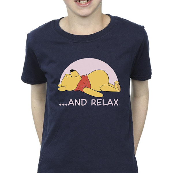 Disney Winnie The Pooh Relax T-shirt för pojkar 3-4 år Marinblå Navy Blue 3-4 Years