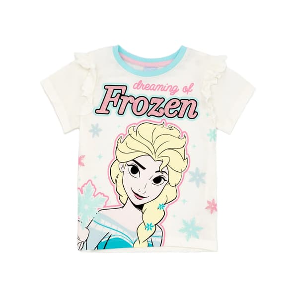 Frozen Pyjamas med korta ärmar för flickor 2-3 år Blå/Vit Blue/White 2-3 Years
