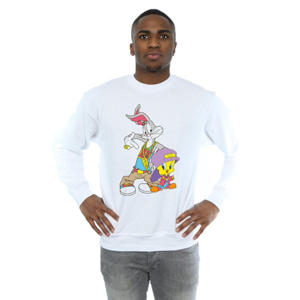 Looney Tunes Herr Bugs And Tweety Hip Hop Sweatshirt 4XL Vit White 4XL